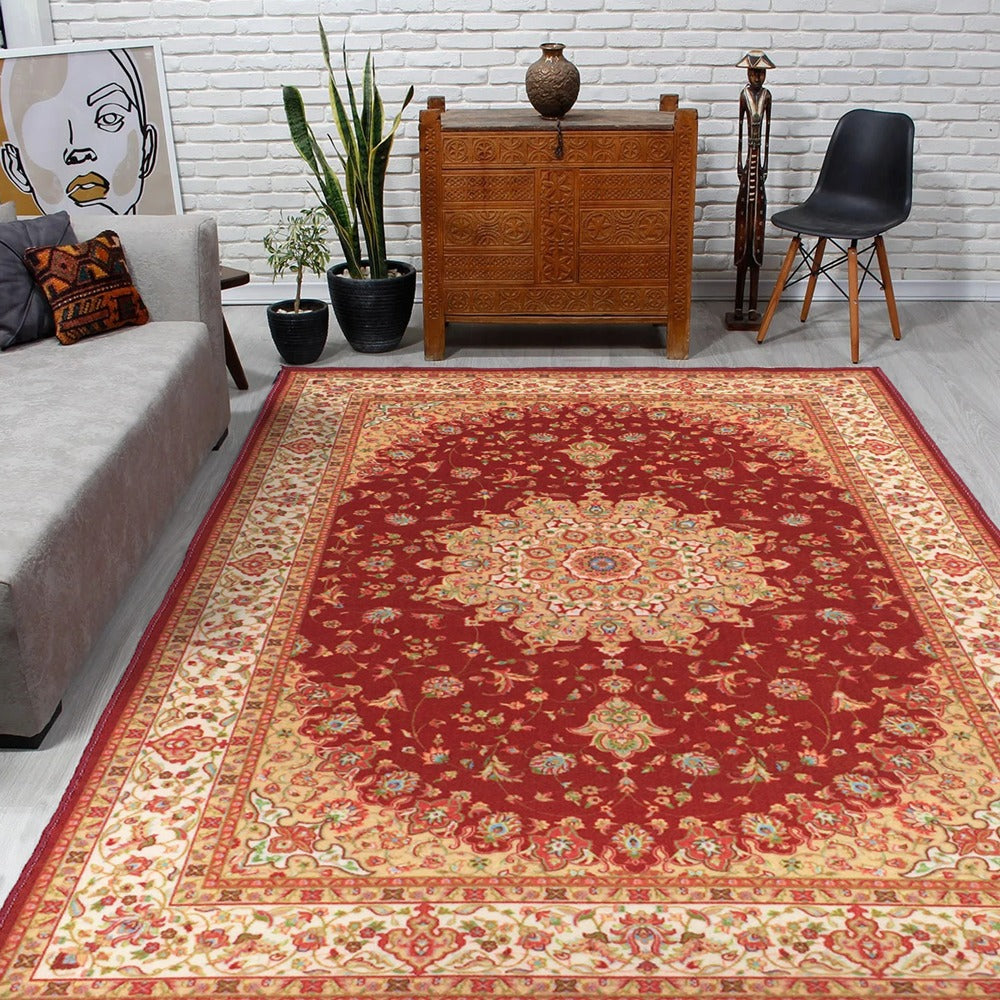 Sajalo Arabian design  Runner rug with back black felt in 150x225 (5x7.5 feet)