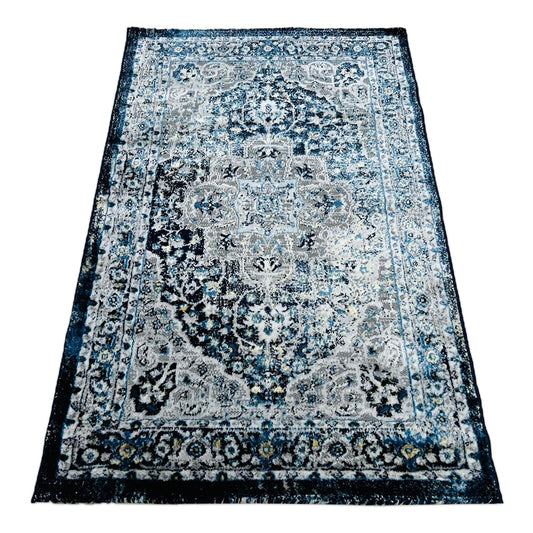 Sajalo Turkish Sapphire Gray Area Rug 125x170cm