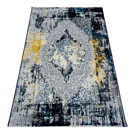 Sajalo Turkish Aqua Gray Area Rug 125x170cm