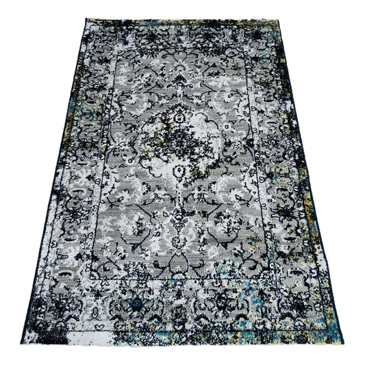 Sajalo Turkish Gray Black Area Rug 125x170cm