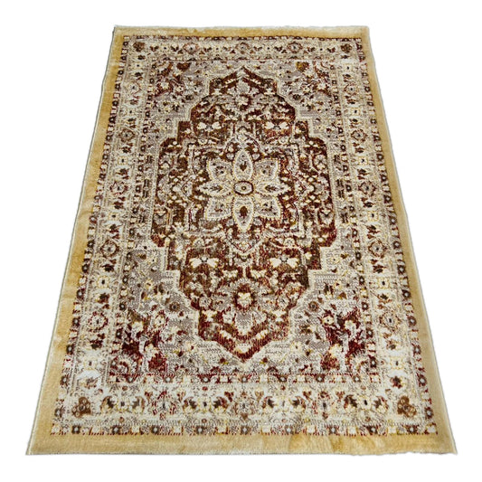 Sajalo Turkish Golden Brown Area Rug 125x170cm