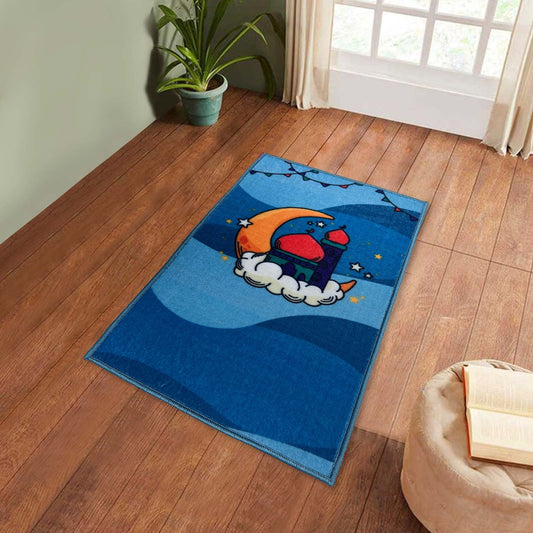 Sajalo New Arrival Prayer Mat for kids in Blue Color with back black felt with non woven quality in 52 X 92 cm ( 20 X 36 inches )