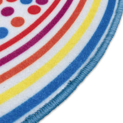 Sajalo Multi Color Dotted Round Shape Kids Rug