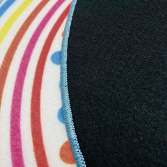 Sajalo Multi Color Dotted Round Shape Kids Rug