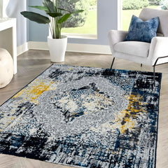 Sajalo Turkish Multi Gold Area Rug 100x150cm