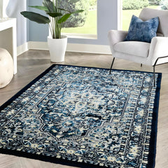 Sajalo Turkish Blue Area Rug 100x150cm