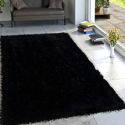 Black Alpine Shaggy Rug