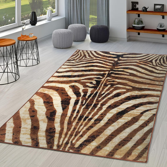 ECO Zebra Print Area Rug 150x225cm (5x8ft)